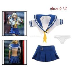 1/6 femelle fille &eacute;cole uniforme ensemble de tenue pour 12 