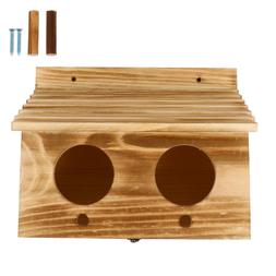 1pc nid d'oiseau en bois ins&eacute;parables nidification cage mai
