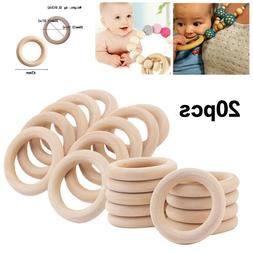 20X B&eacute;b&eacute; Anneau De Dentition Bois &Eacute;rable Animal Jouet Cad