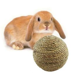 2x Chien Chat Lapin Boule d'herbe naturelle Pet Jouet &agrave; m&acirc;