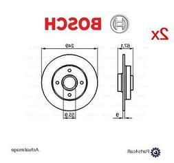 2X Neuf Frein Disque Pour Peugeot Citroen 307 3A C Nfu Rfj R