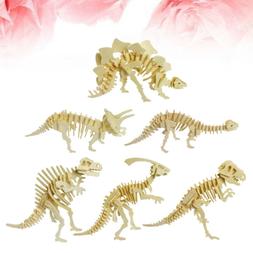 6 pcs En Bois Puzzle 3D Dr&ocirc;le Dinosaure Mod&egrave;le &Eacute;ducatif P