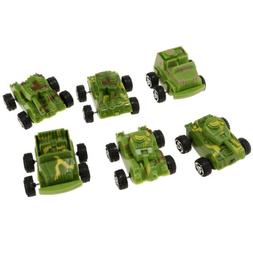 6pcs Mini Militaires V&eacute;hicule Pull Back Enfants Jouet