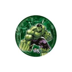 8 Assiettes en carton 19 cm Hulk