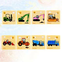 8pcs Puzzle Creative 3-6 Ans 3D Puzzle Bloc En Bois Jouet