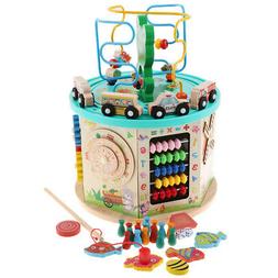 B&eacute;b&eacute; Educatif Perle En Bois Perle Maze Pour 1 An Gar&ccedil;on