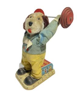 Ancien Jouet Alps JAPAN CRAGSTON DOG ARM BARBELLS BATTERY TO