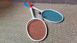 ANCIEN JOUET BADMINTON TENNIS RAQUETTES ANNEES 70