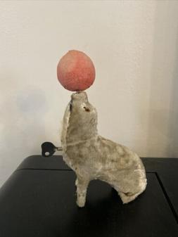 Ancien Jouet Mecanique Otarie Phoque A Remonter Jeu Boule St
