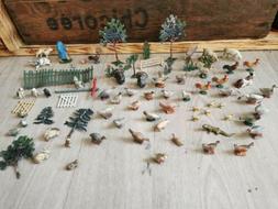 Divers Animaux Ferme Plomb + Arbres.. / Vintage 🍒