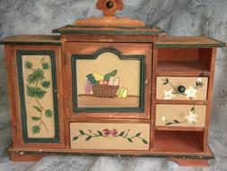 Ancien petit meuble poup&eacute;e d&icirc;nette armoire buffet jouet bo