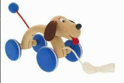 animal&nbsp;chien &agrave;&nbsp;tirer&nbsp;jouet&nbsp;en bois EKO pour enfant d&egrave;s