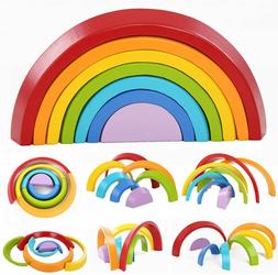 Arc en Ciel en Bois Jouet &Eacute;ducatif Jouet Bloc de Constructi