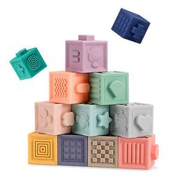 Doux Empiler Des Blocs Montessori Sensorielle De Dentition B