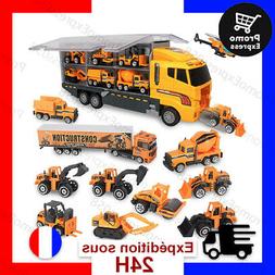 Camion Transporteur de Voitures Cadeau Gar&ccedil;ons Enfant Mini 