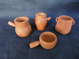 ELEMENTS DE DINETTE EN BOIS TOURNE - JOUET CUISINE ANCIENNE