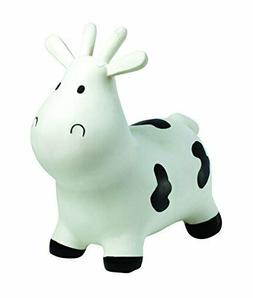 HappyHopperz - HHZ02 - Jouet de Premier Age - Vache - Blanc 