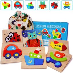 IMMEK Enfant Jeux 1 2 3 Ans 3D Puzzles en Bois, Jouet B&eacute;b&eacute;