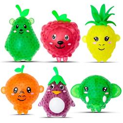Jellyball Fruzoos Jouet, Sensoriel Stress Remue Balle, 6 Des