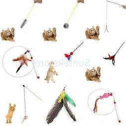 Jouet &agrave; Plume pour Chaton Chat Couleur Al&eacute;atoire Jouet Plu