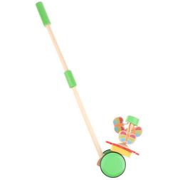 Jouet &agrave; Tirer &agrave; Pousser en Bois Papillon pour B&eacute;b&eacute; 1 2 3