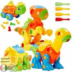 Jouet Construction Bricolage 3 Dinosaures 1Tortue Jeu Assemb