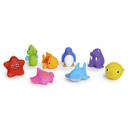 Jouet de Bain animaux- 8 Aspergeurs Marins 012335 en caoutch