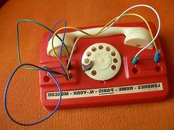 JOUET&nbsp;: PETIT TELEPHONE ANNEES 60 EN PLASTIQUE &ndash; PTT CADR