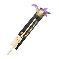 VITAKRAFT Jouet plumeau manche en bois - Bleu turquoise et v