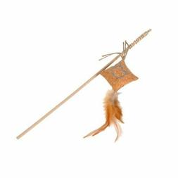 Paris Prix - Jouet Pour Chat "canne &agrave; P&ecirc;che" 25cm Naturel