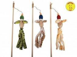 JOUET POUR CHAT CANNE A P&Ecirc;CHE AVEC PELUCHE SONORE R&eacute;f AJ25