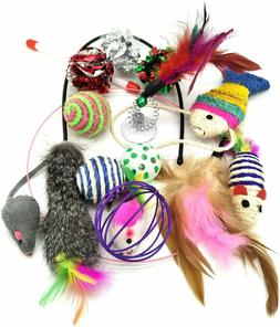 Jouet pour Chat Peche B&acirc;ton R&eacute;tractable Amusant Pi&egrave;ces Pl