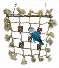 JOUET POUR OISEAUX- FILET PERCHOIR POUR PERRUCHE, INSEPARABL
