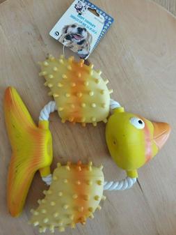 jouet sonore pour chien lot de 2 os et poisson