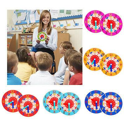 2 piece montessori en bois horloge jouet