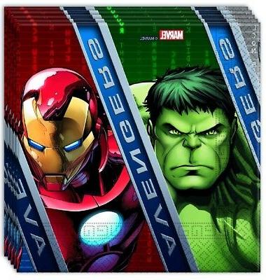 20 serviettes de table papier avengers fete