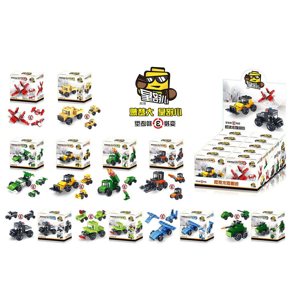 3 en 1 voiture blocs jouets pour