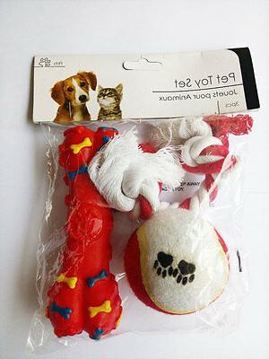 3 jouets pour animaux chien 1 balle