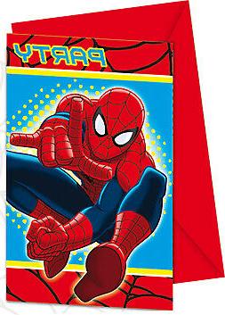 6 Cartes d'invitations Ultimate Spiderman - Cod.66206