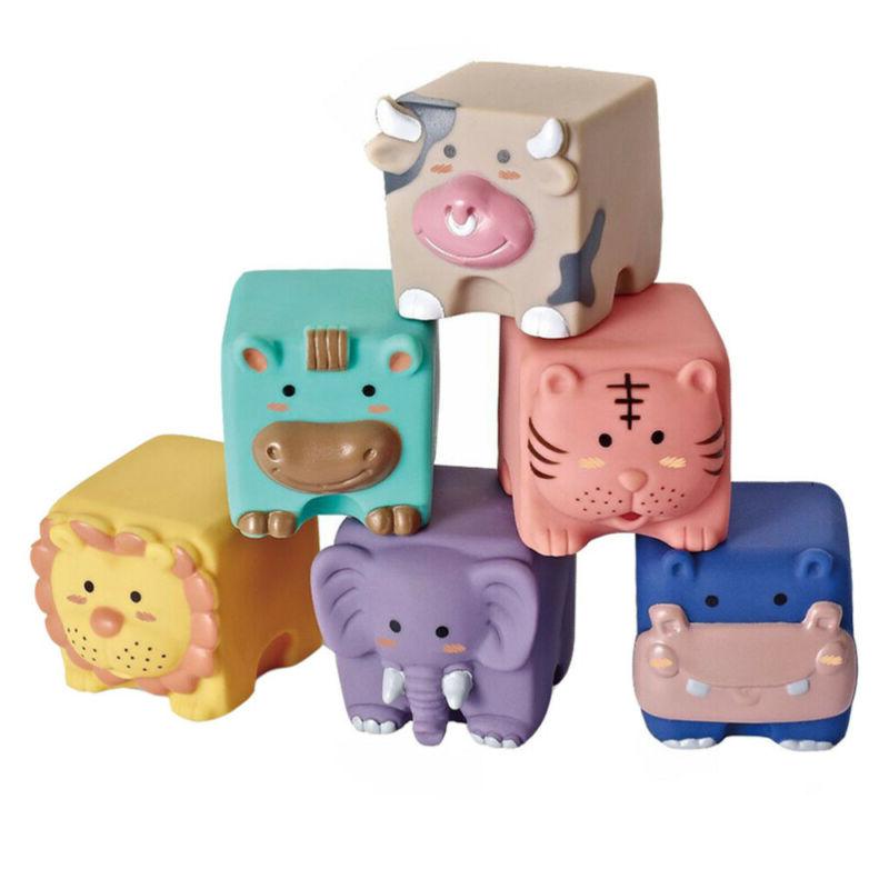 6pcs blocs jouet belle jouet de dentition