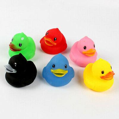 6pcs caoutchouc sqeeze bain canard jouet bebe