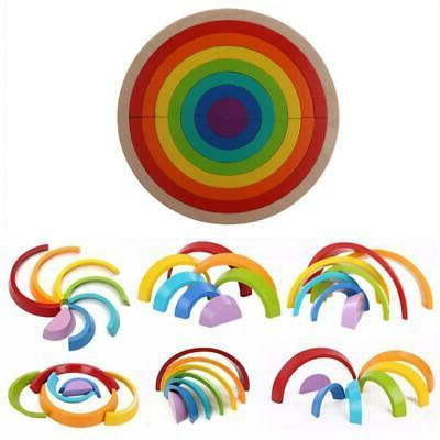 7 couleurs 14 pieces blocs en bois