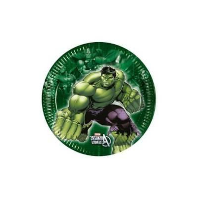 8 assiettes en carton 19 cm hulk