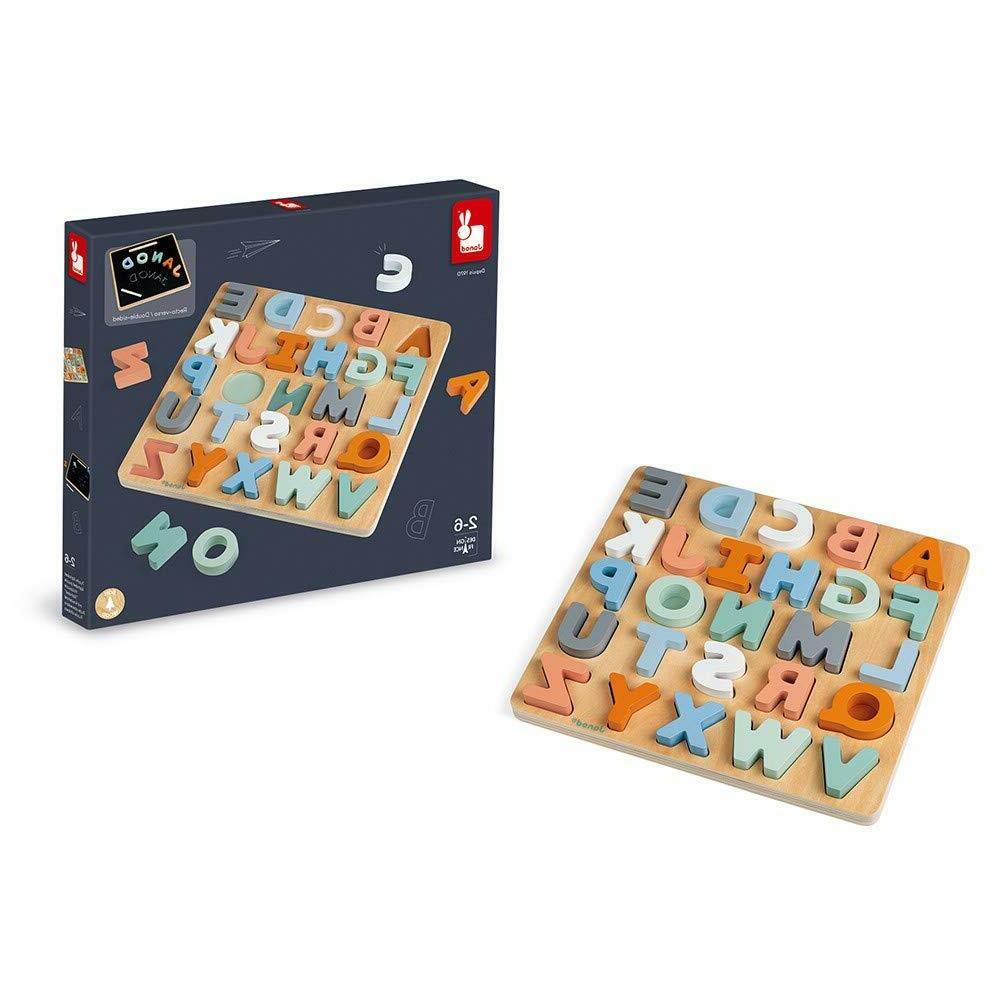 alphabet puzzle jouet en bois double face