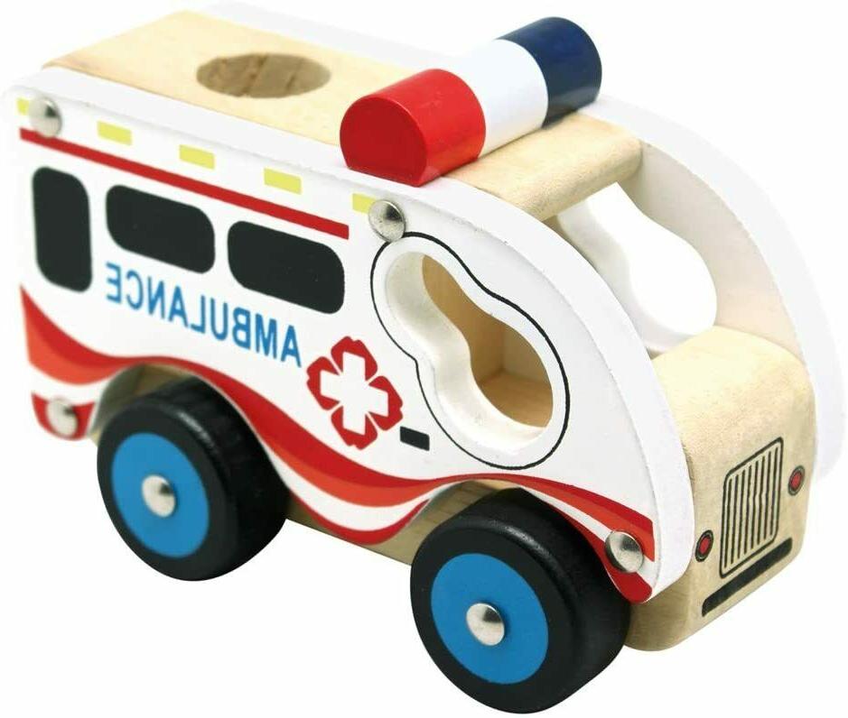 ambulance jouet en bois neuve a partir