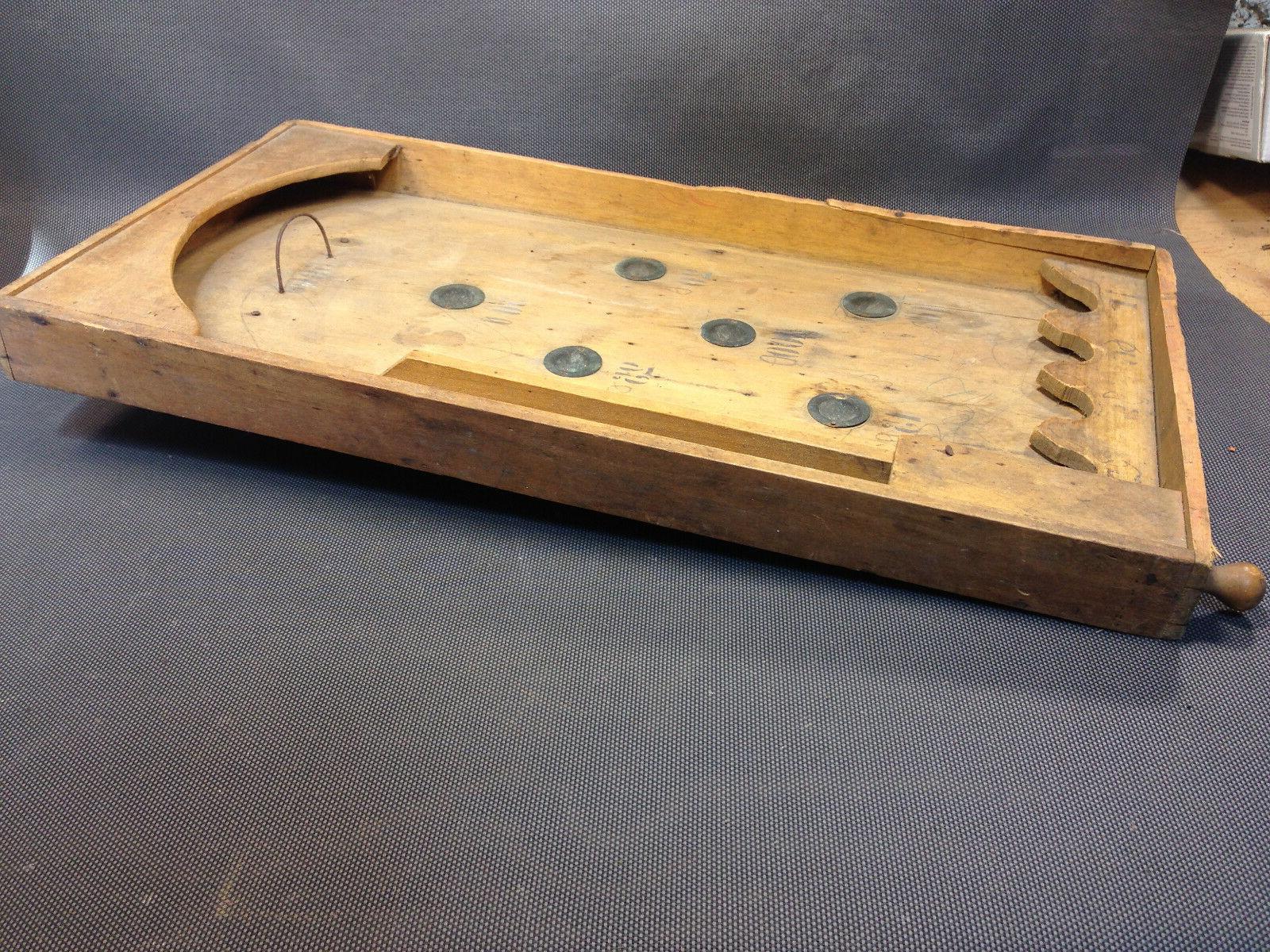 ancien flipper en bois jouet enfant ou