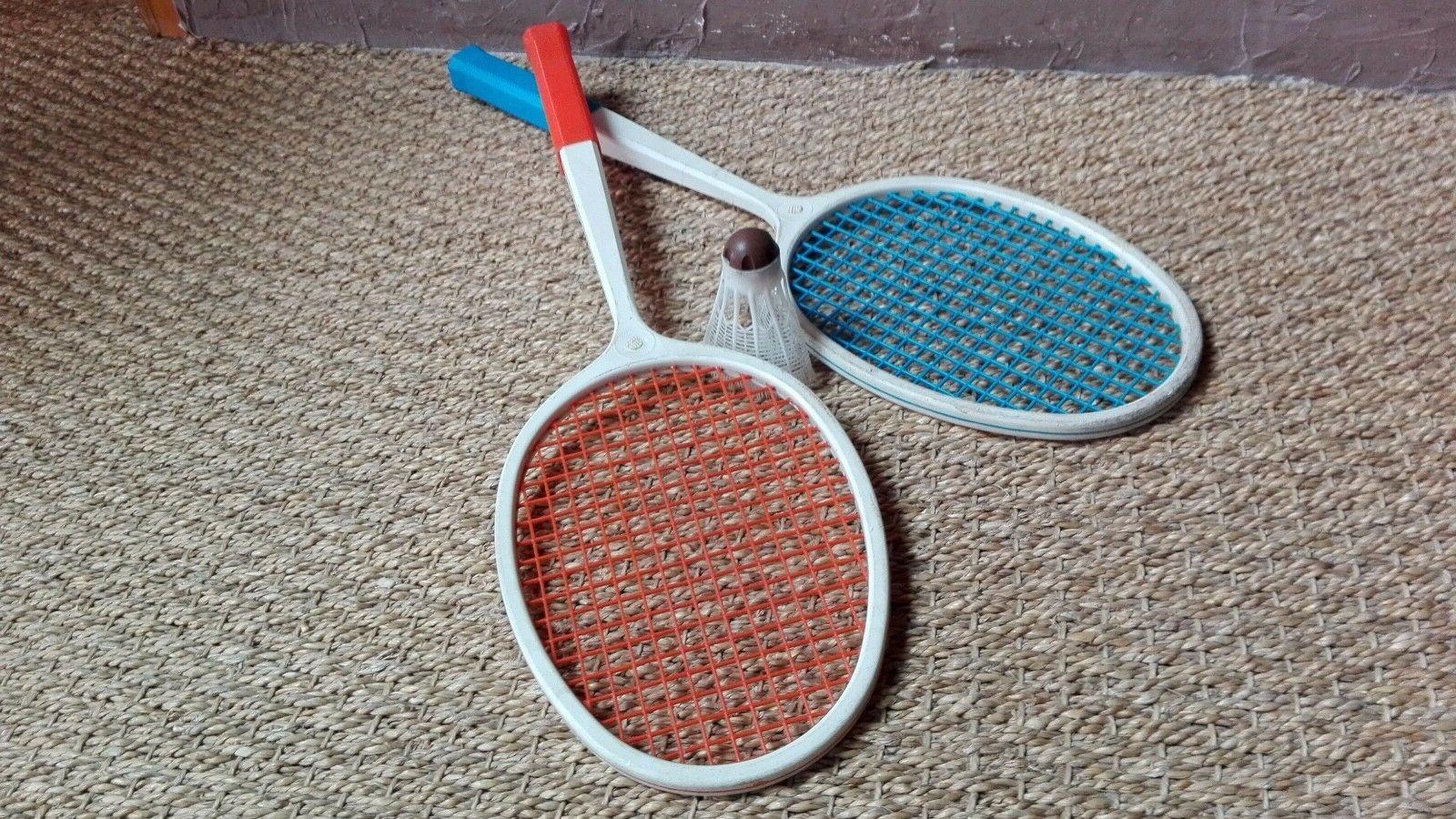 ancien jouet badminton tennis raquettes annees 70