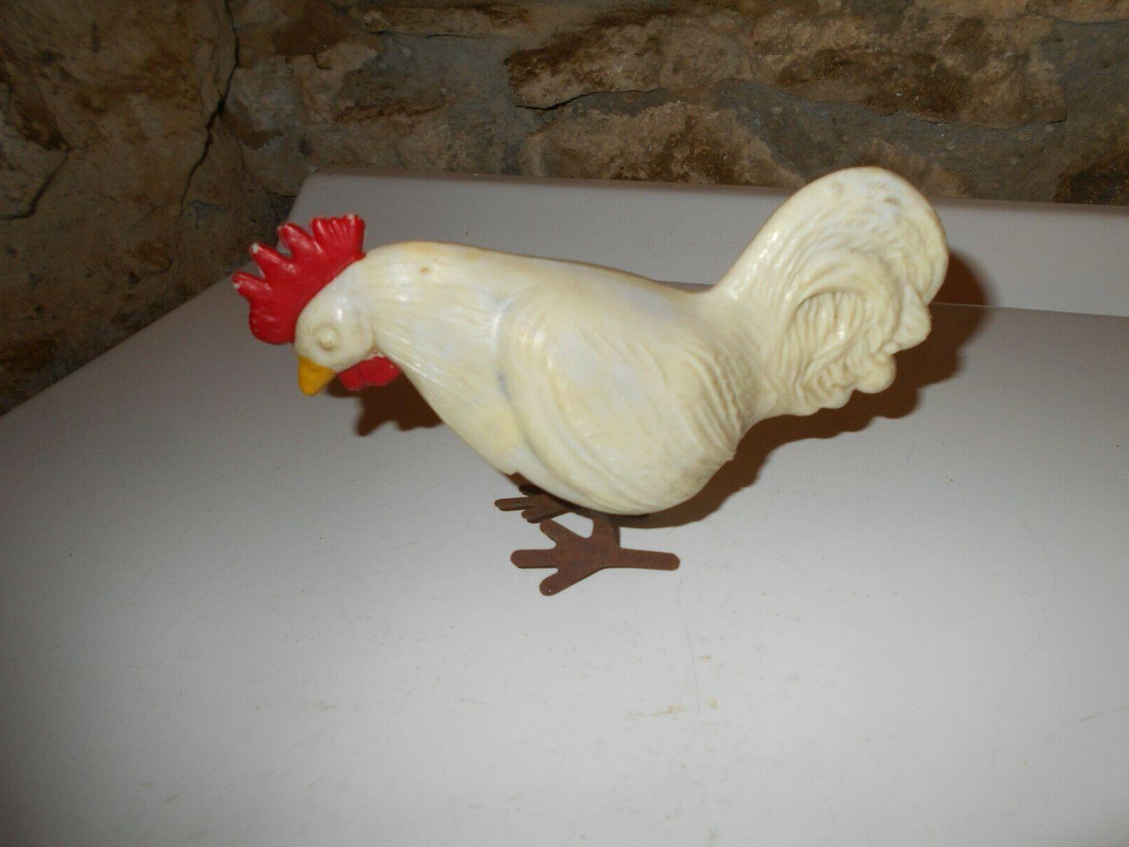 ancien jouet coq mecanique a remonter