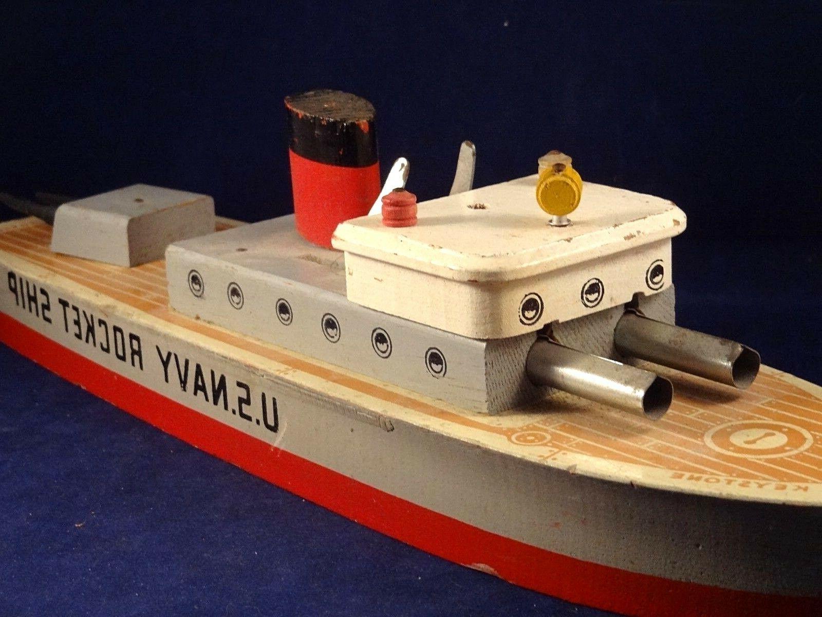 ancien rare jouet bateau navire de guerre