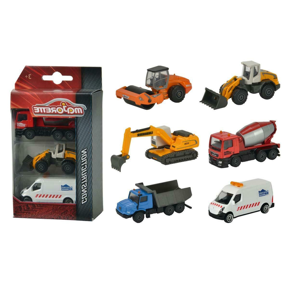 baustellen fahrzeuge construction 3er paquet jouet vehicule